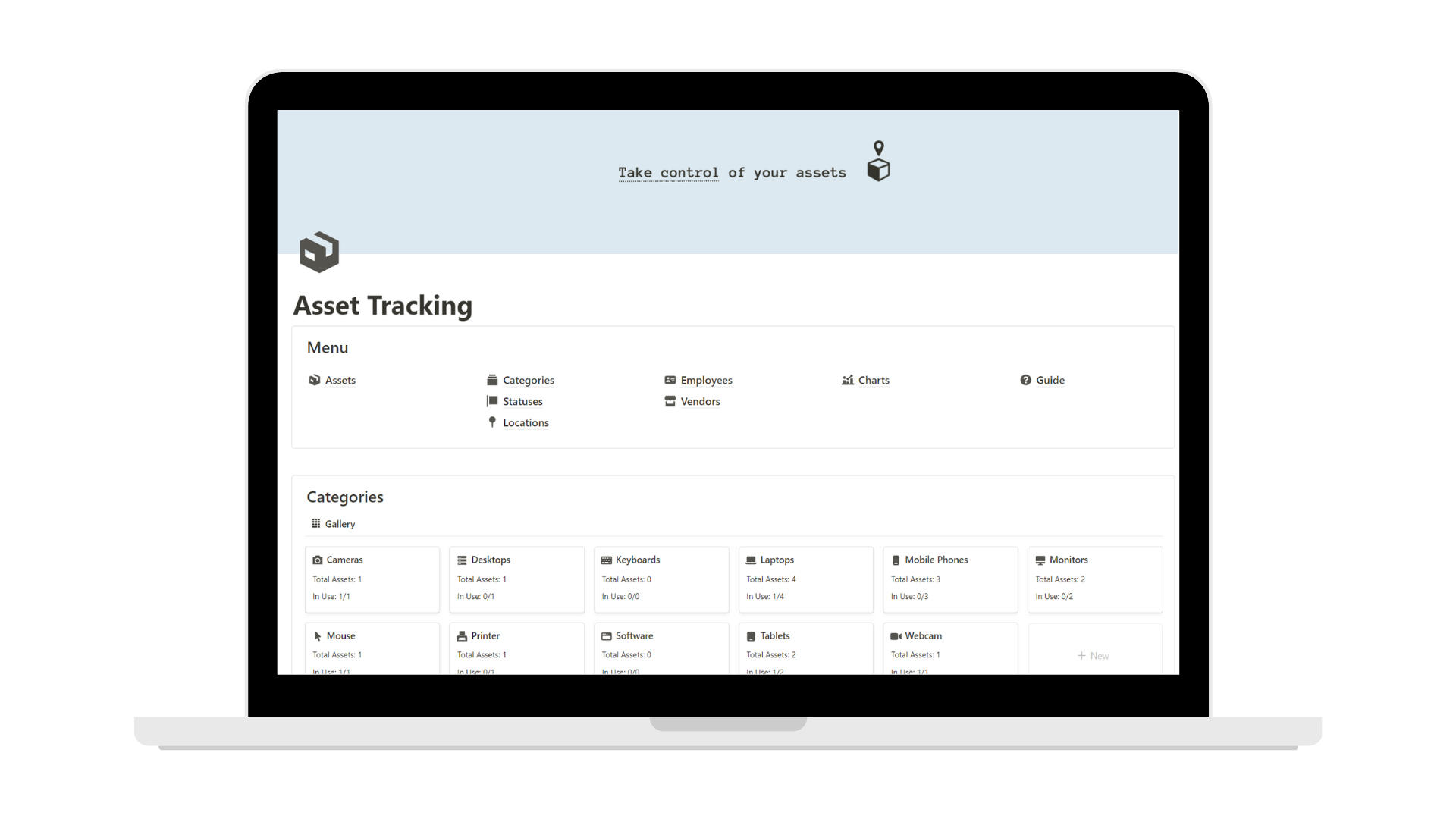 Assets Tracking (Notion Template)