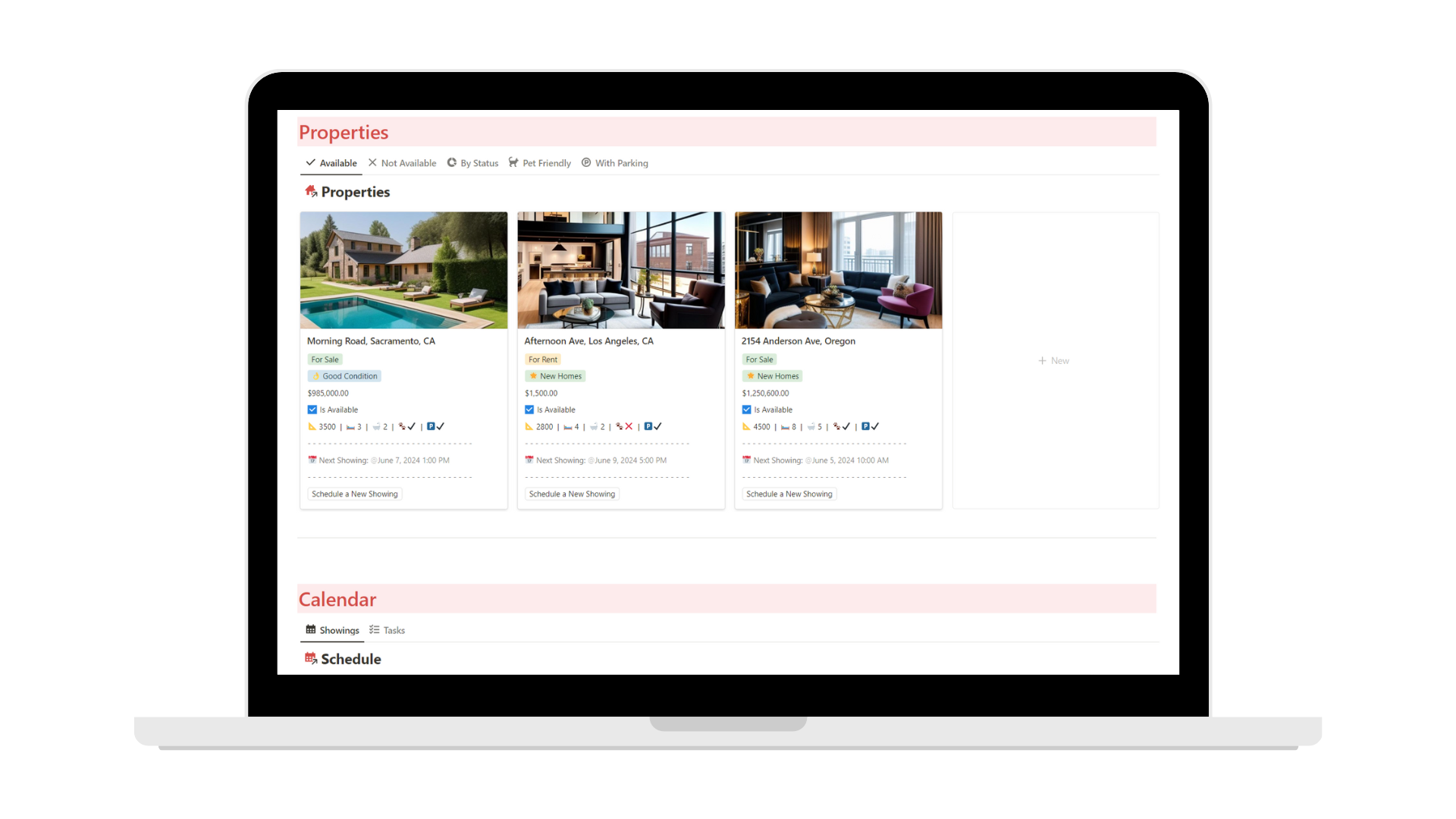 CRM Real Estate Showings (Notion Template)
