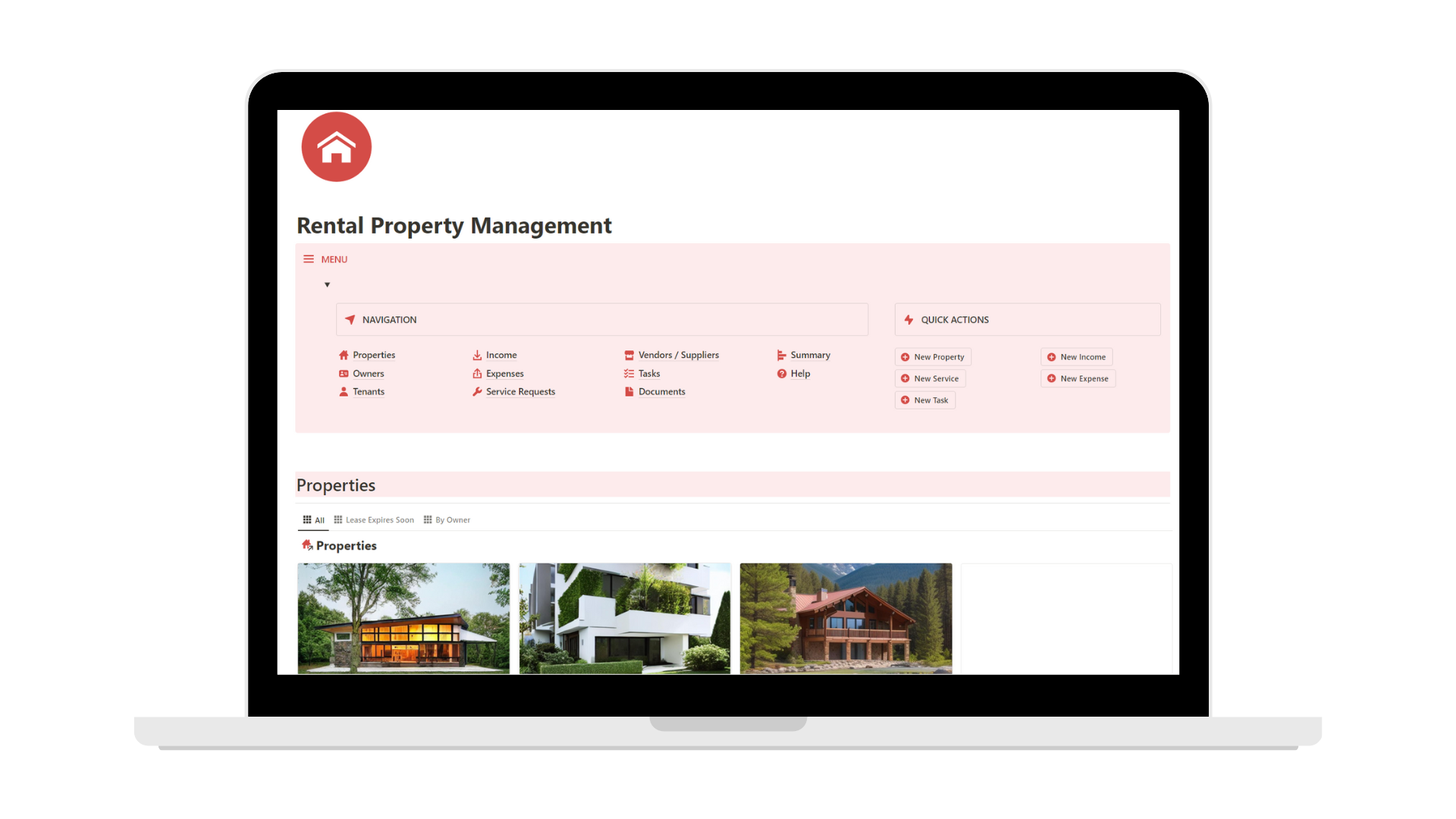 Rental Property Management (Notion Template)