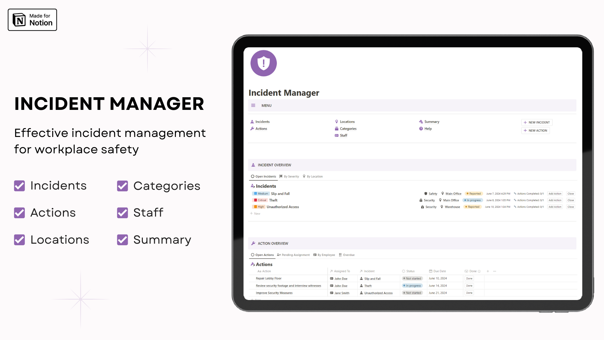 Incident Manager notion template