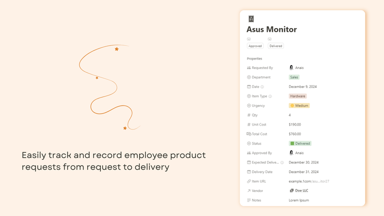 Purchase Order Page