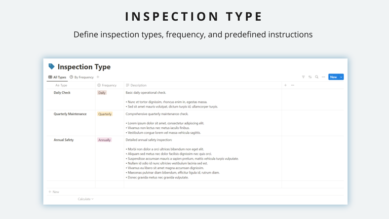 insepection type