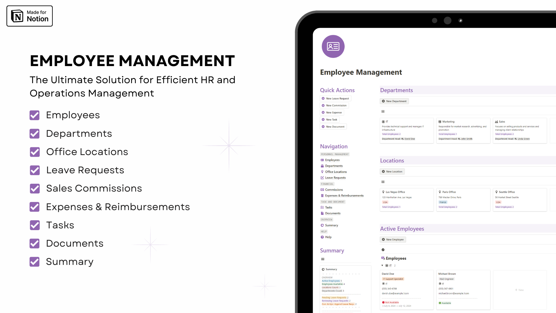 Employee management Bundle Notion template