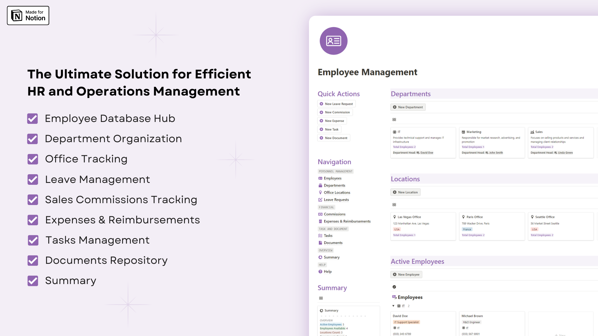 Employee management Bundle Notion template