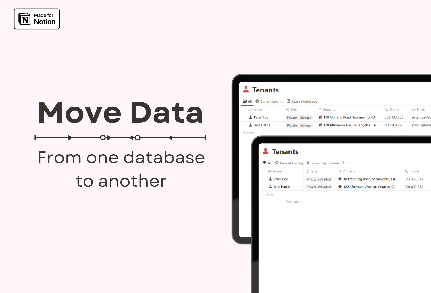 Move or copy data from one database to another in Notion