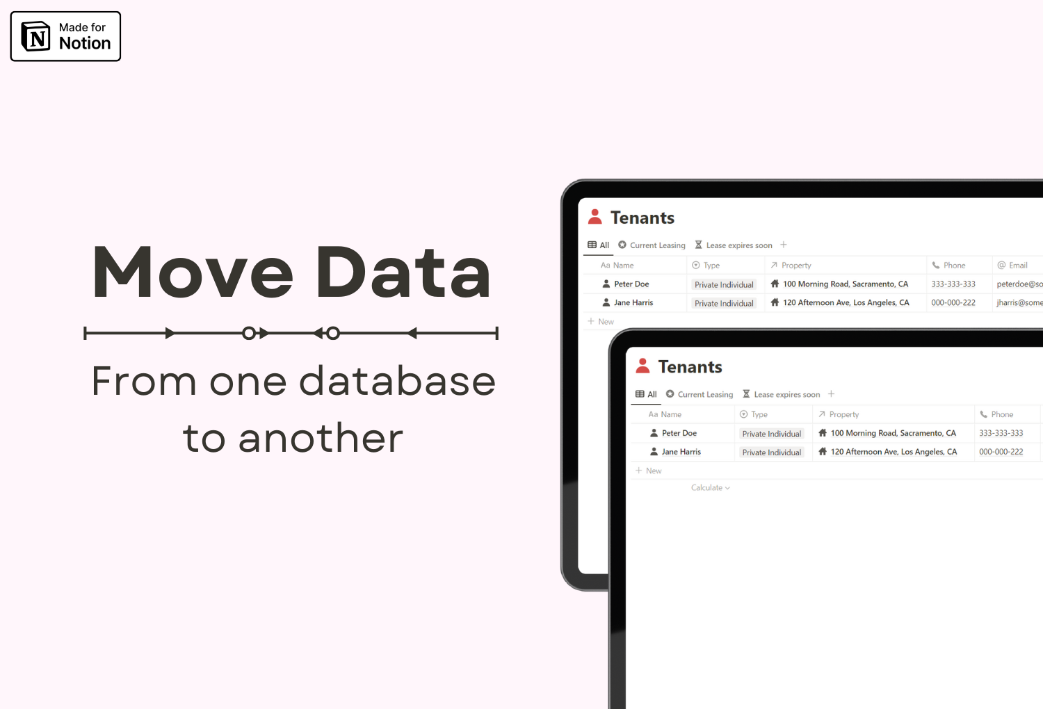 Move or copy data from one database to another in Notion