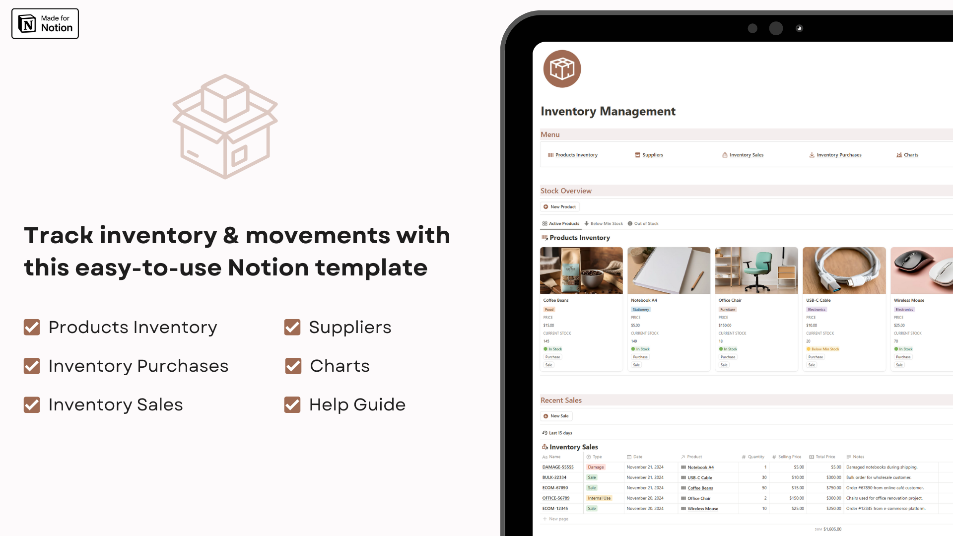 Inventory Management Notion Template