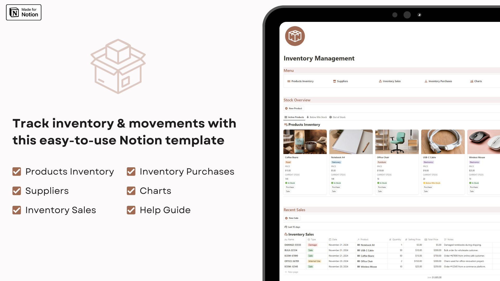 Inventory Management Notion Template