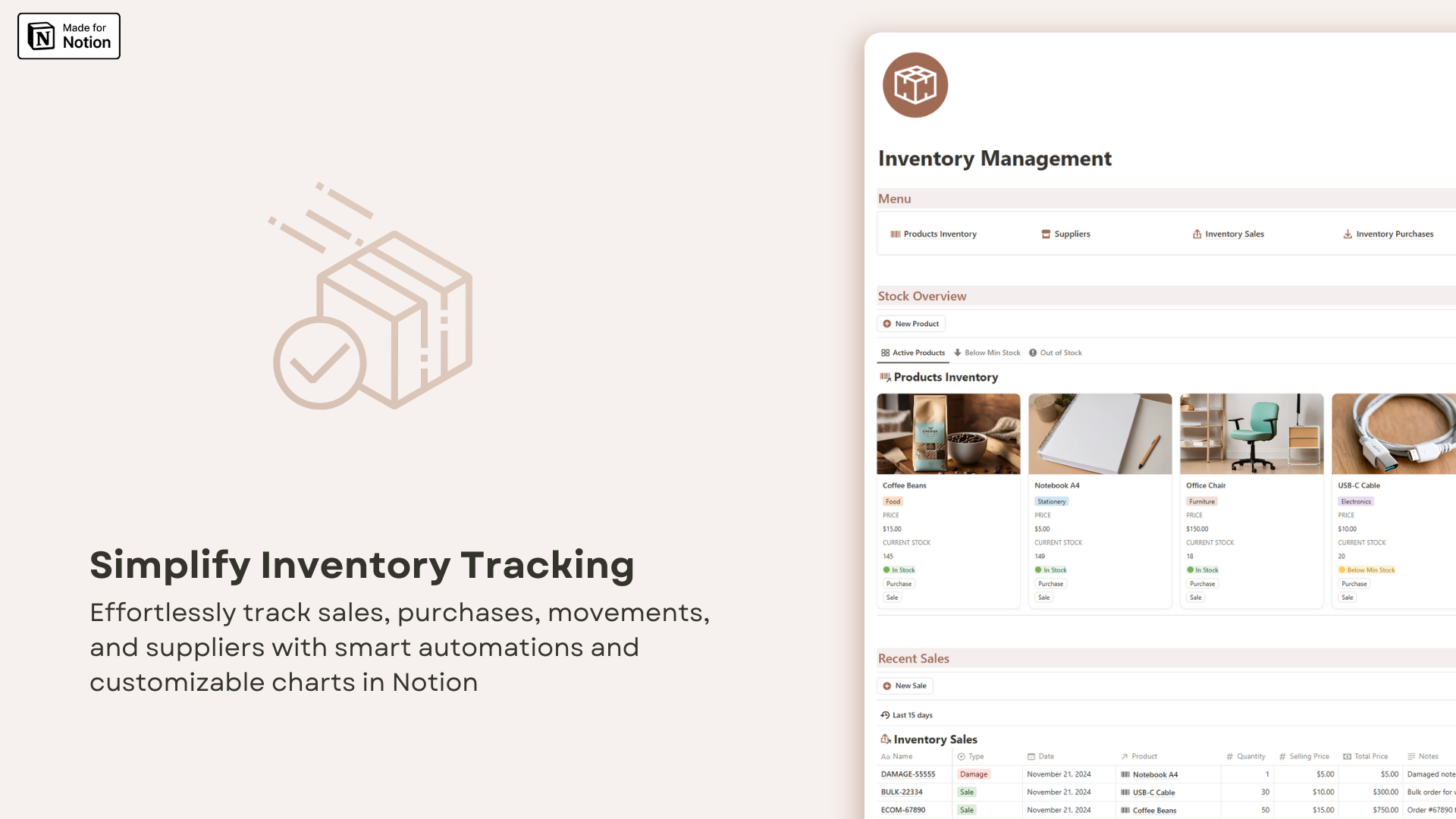 Inventory Management Notion Template