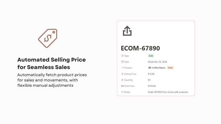 Inventory Sales Selling Price Automation