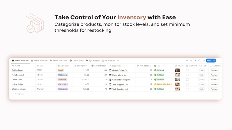 Products Inventory