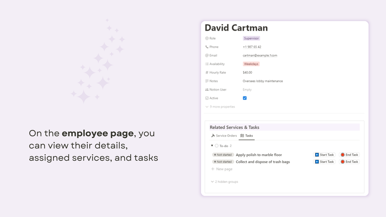 Employee Staff Page